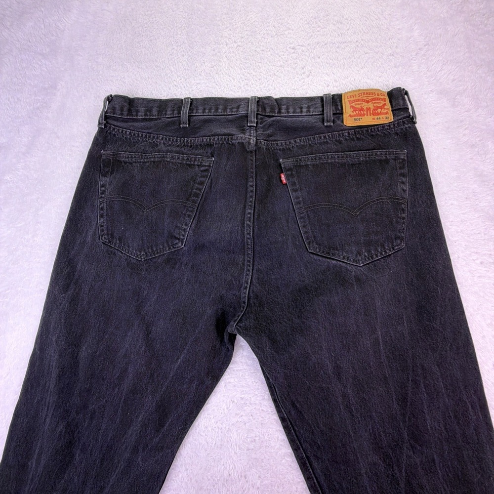 VTG Levi's 501 Button Fly Jeans Men's 44x30 (tag: 44x32) Straight Leg Distressed - Picture 5 of 8